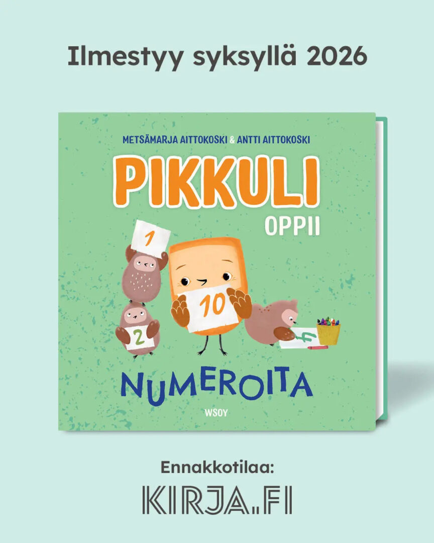Pikkuli oppii numeroita -kirjan kansi